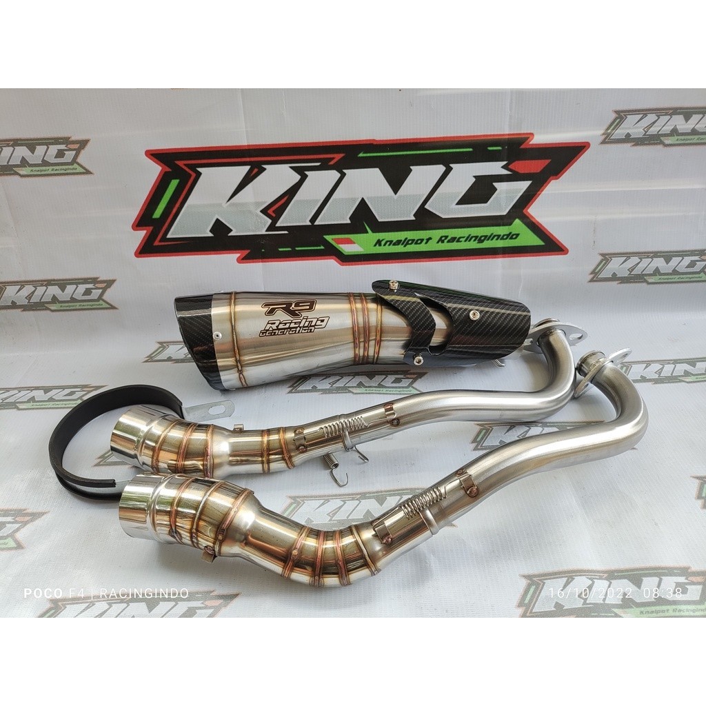 Termurah... Knalpot murah knalpot racing r9 h2 ss vario 160 beat nmax pcx adv aerox mio j lexy genio