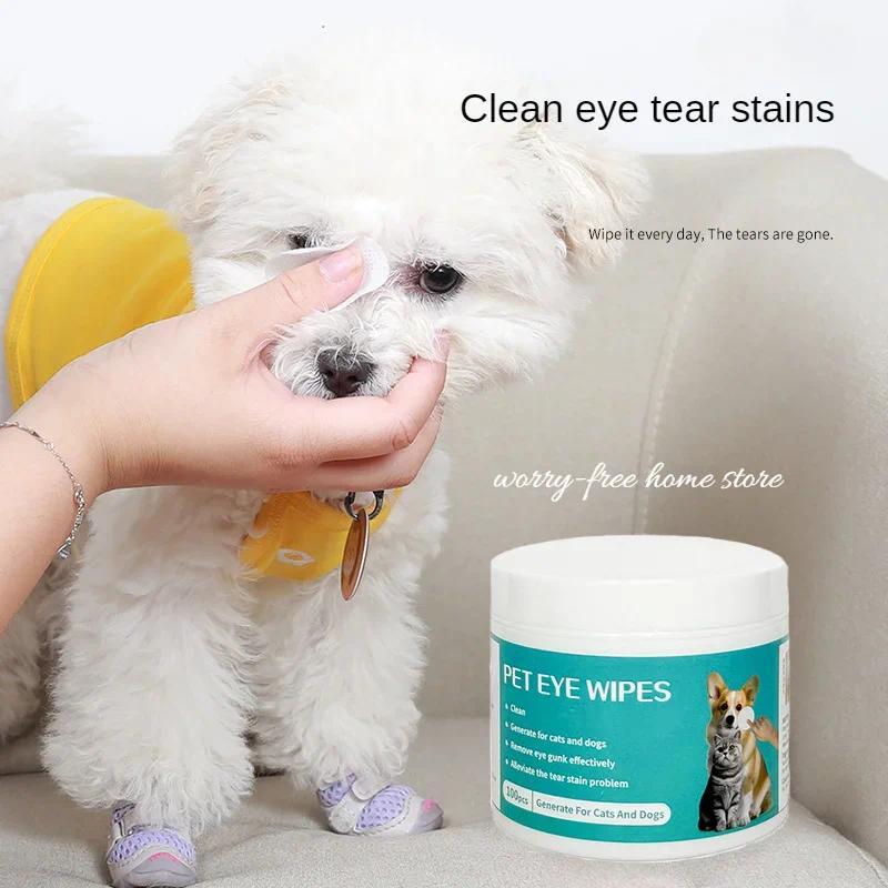 Eye Wipes Tartar Removal Pet Grooming Wet Tissue Clean Care Eye Tear Stain Remover Cats Dogs Pet Cle