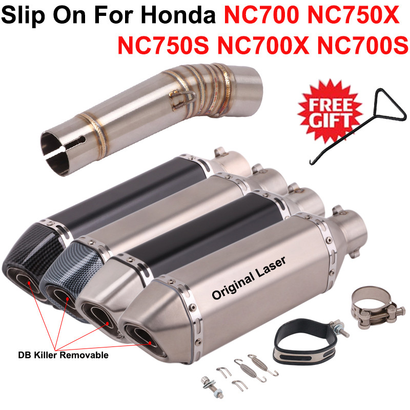 Slip On For Honda NC700 NC700X NC750 NC750X NC750S Motorcycle Exhaust Muffler Mofied DB Killer Escap