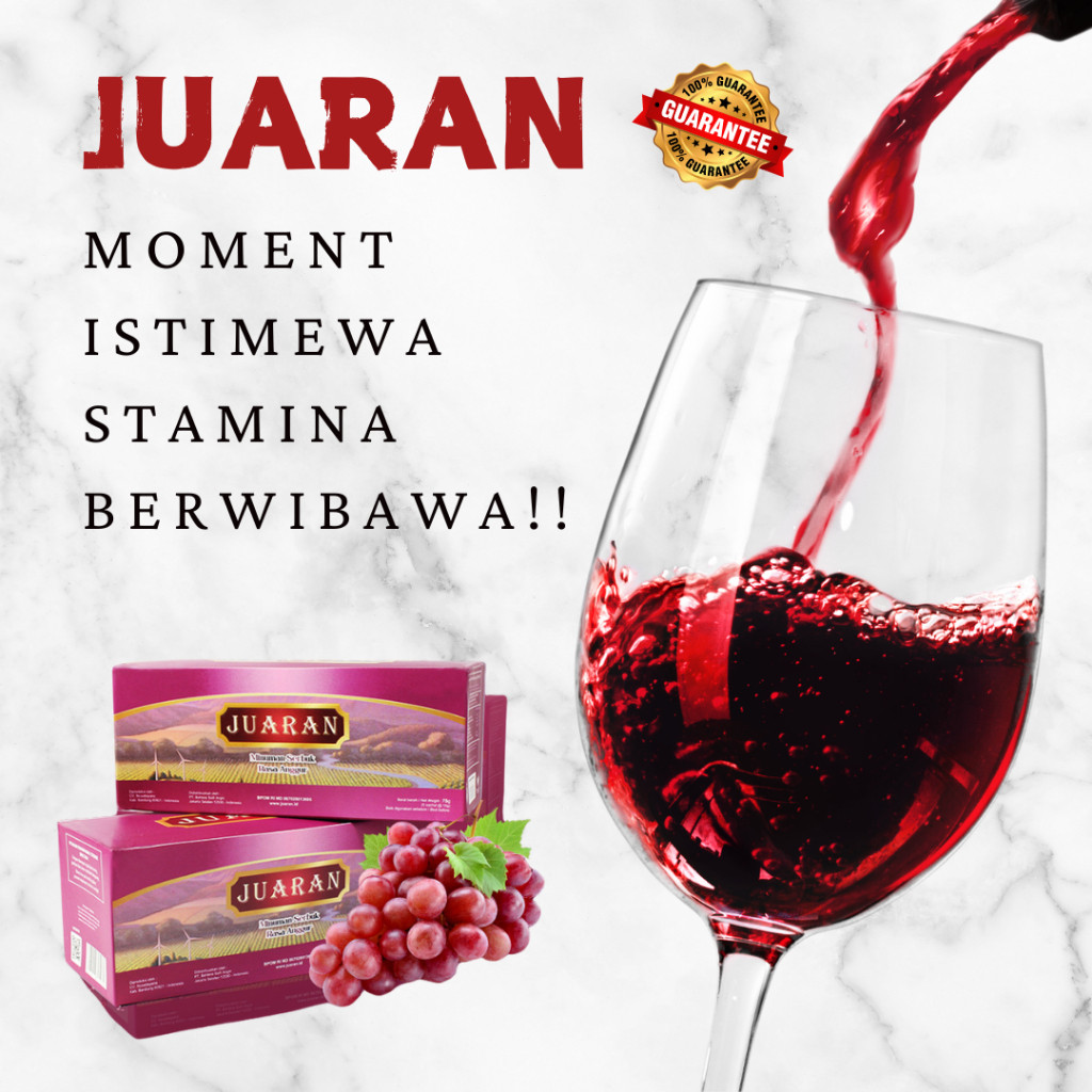 Juaran Serbuk Minuman Anggur Booster Imunitas Obat Pria Kuat Tahan Lama Herbal Ampuh Naikkan Libido