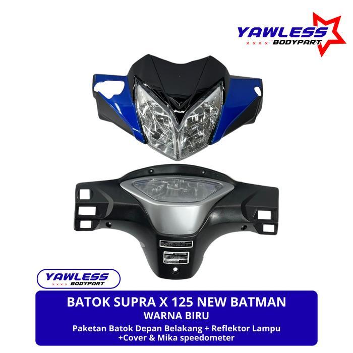 batok supra x 125 batman biru full set kualitas terjamin - Full set+Mika
