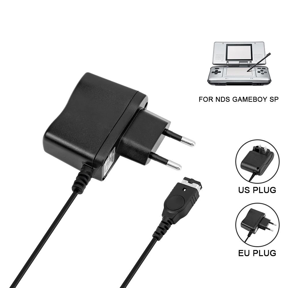 Adaptor AC Charger untuk Gameboy Advance SP, Catu Daya untuk Aksesoris Nintendo NDS, Charger Dinding