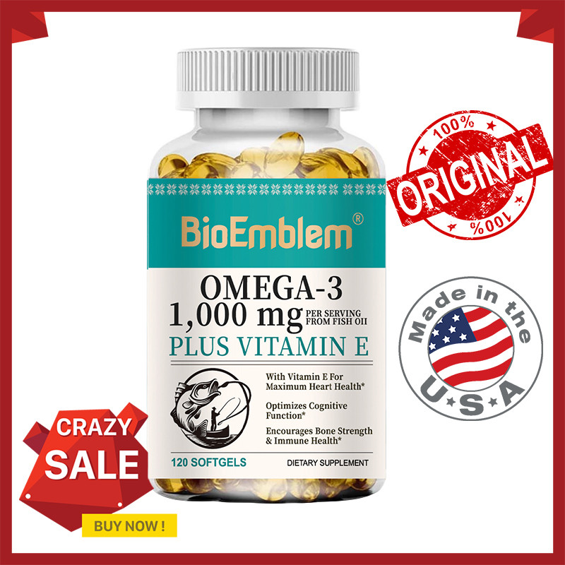 Omega 3 Fish Oil Minyak Ikan 2500mg - EPA DHA Tingkat Tinggi untuk Jantung & Otak & Mata & Sendi Ban