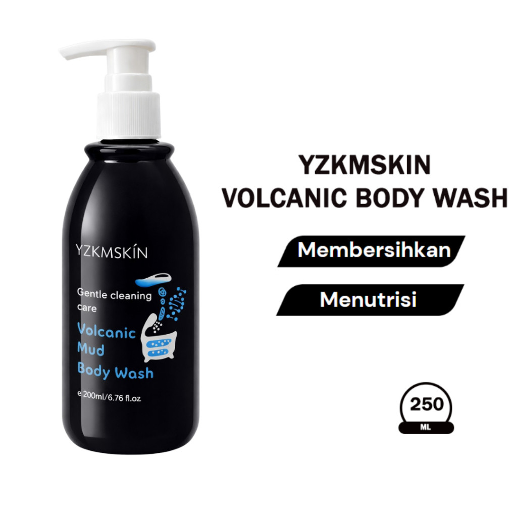 YZKMSKIN Sabun Mandi Cair Lumpur Vulkanik - Menjaga Kebersihan & Kecerahan Kulit