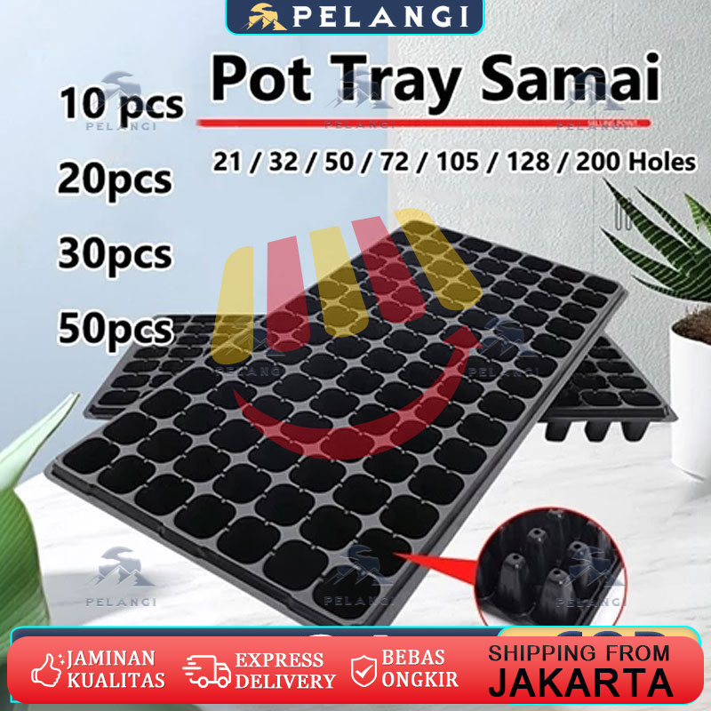 Tray Semai Pot Penyemaian Bibit Tanaman 32 50 72 105 128 200 Lubang Benih Sayur Grosir