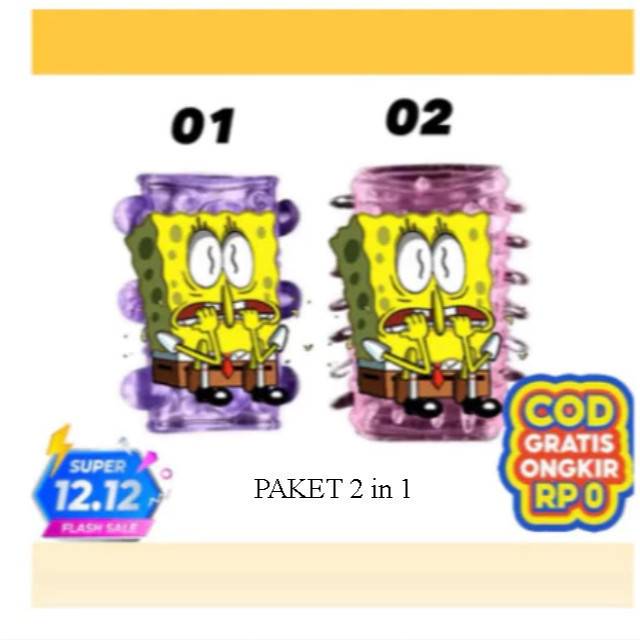 ( LANA ) READY gerigii besar Sutra Gerigi (KONDOM GERIGI GOLD BAO (1 box isi 2 picis) Original untuk