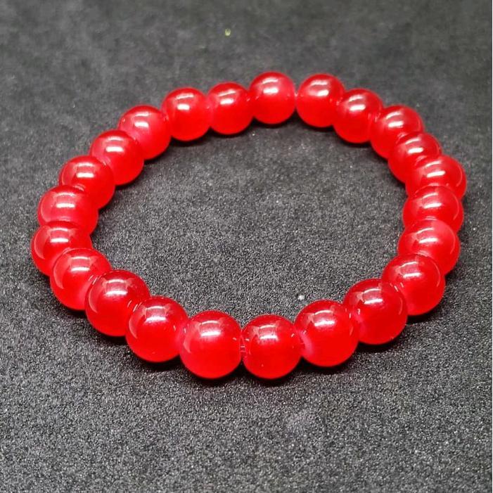 Gelang Batu Giok Merah , Natural JGART