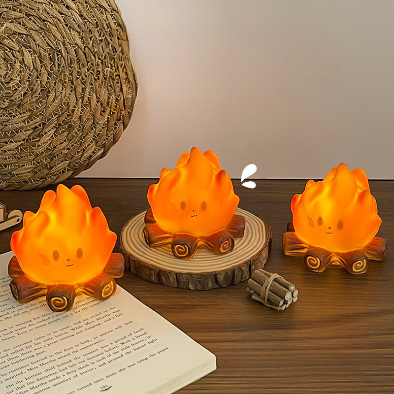 [HARU] Cartoon Campfire series Calcifer LED Lamp Night Lamp Lampu Karakter Api Lucu Aesthetic