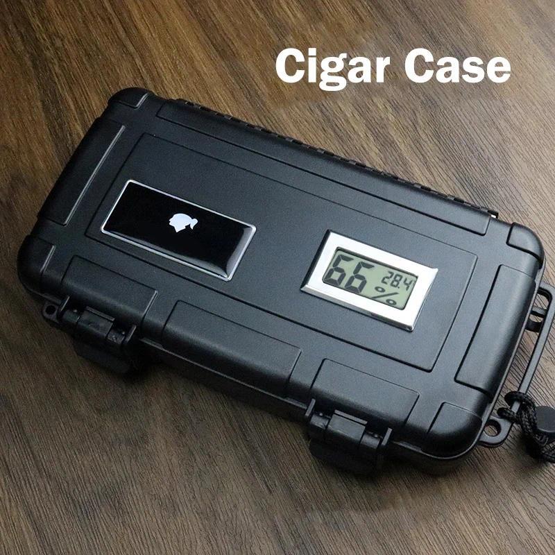 Portable Cuba Travel Humidor Hold 4-5 Cigar Case Humidor Cigar Accessories in Moisture-proof and Wat