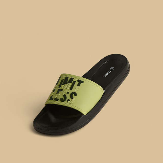 Max Fashions Sandal Selop Pria Slogan Embossed Slides