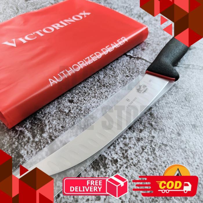 Pisau Butcher knife victorinox pro dual grip handle 20 cm fluted original swiss 5.7223.20D - 20 cm -