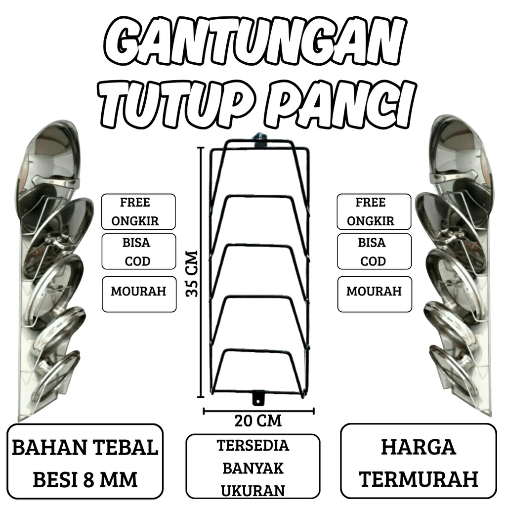 Rak Tutup Panci Rak Gantung Panci Berkualitas