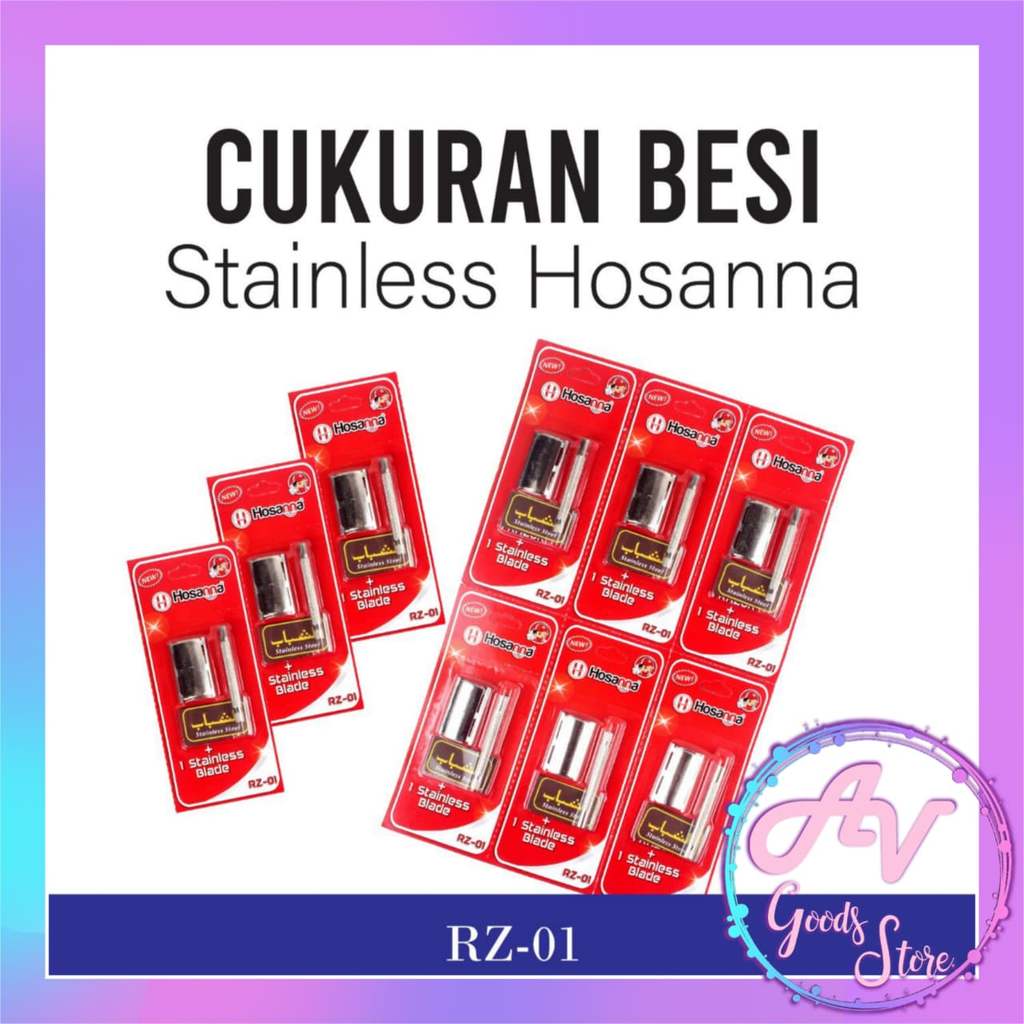 1Pcs Alat Cukur Jenggot Besi Stainless Steel RZ-01 / 1Buah Cukuran Kumis Jenggot Manual / Pisau Cuku