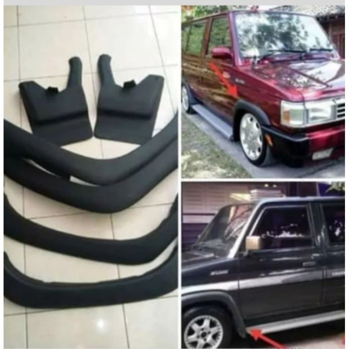 Over Fender Kijang Super Kijang Grand Kijang Jantan Bahan Plastik  Fiber Tebal Hitam Dop