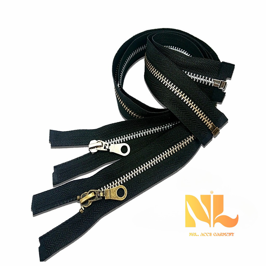 (10 PCS) Resleting Jaket Besi 60 CM (24 Inci) / Resleting Rell Besi No 5
