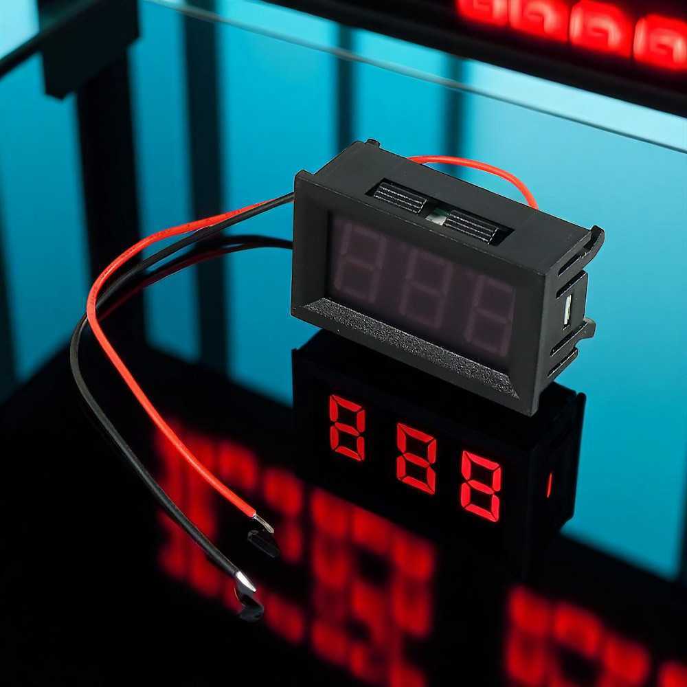 Voltmeter LED Digital Pengukur Tegangan Listrik Display Volt Meter Panel