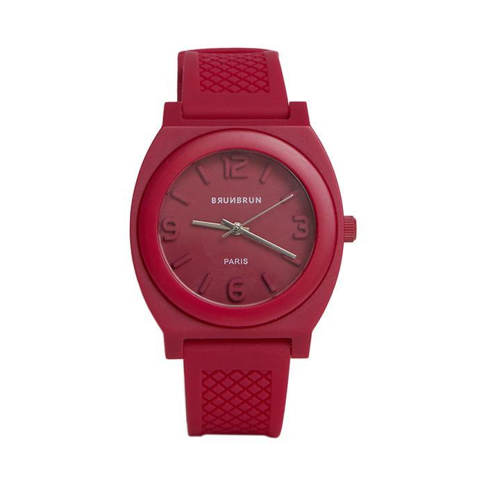 [READY SEMUA WARNA LANGSUNG KIRIM] Brunbrun Paris Jam Tangan Wanita Analog Reva Watch - Red (Fuschia