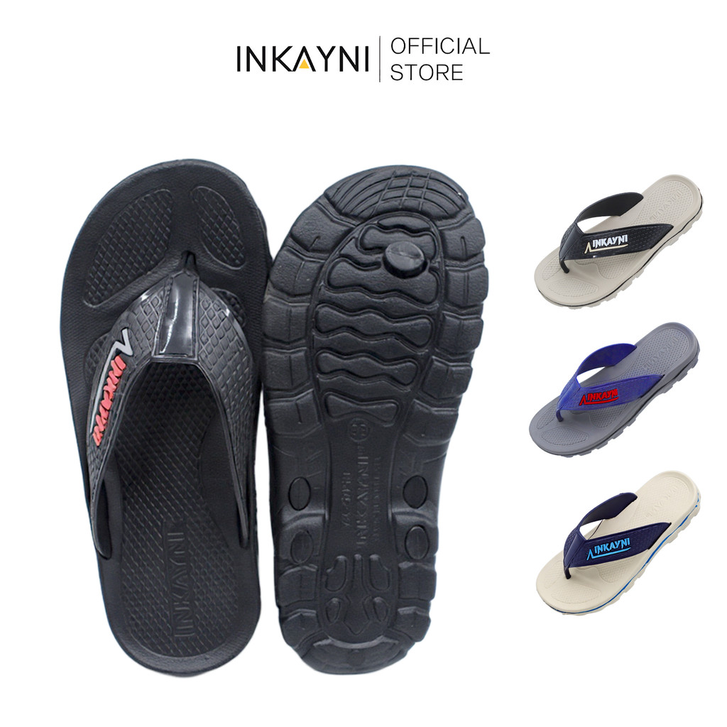 INKAYNI Sandal Jepit Pria Remaja Dan Anak Laki-laki Size 30-40 Flip Flop Bahan Karet Casual Anti Sli