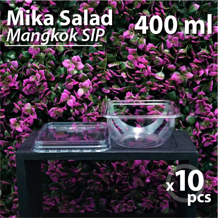 paket 10 Pcs- Mika Salad - Mangkok SIP - 400 ml