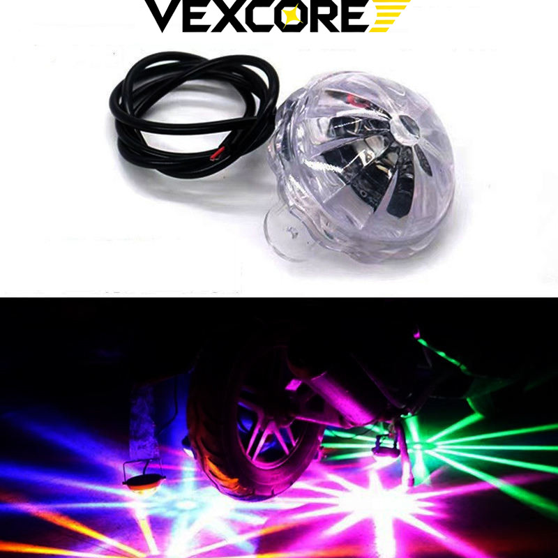 Vexco Lampu LED Berwarna-warni Universal 12/72V untuk Truk, Lampu Hias Sasis, Lampu Berkedip, Lampu 
