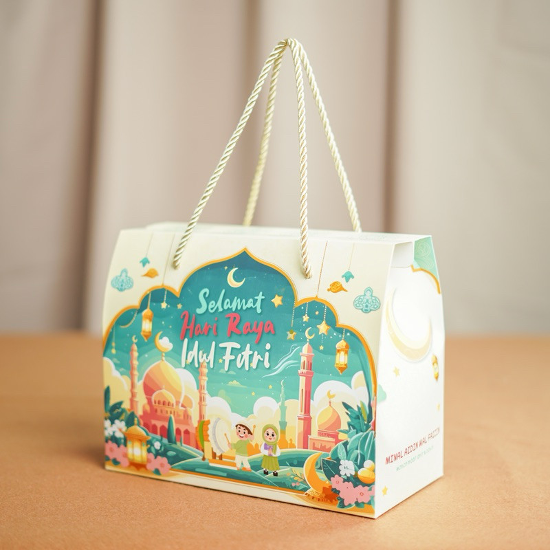 Box Lebaran kue Kering 4 Toples 350 gr Dus Box Lebaran Kue Kids Bedug