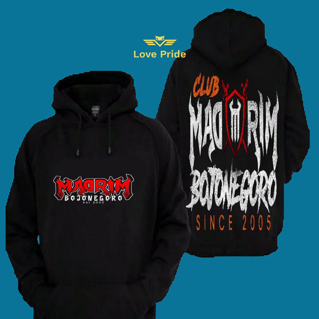 Sweater Hoodie Distro PSHT Club Madrim Bojonegoro 2005 Premium Terbaru