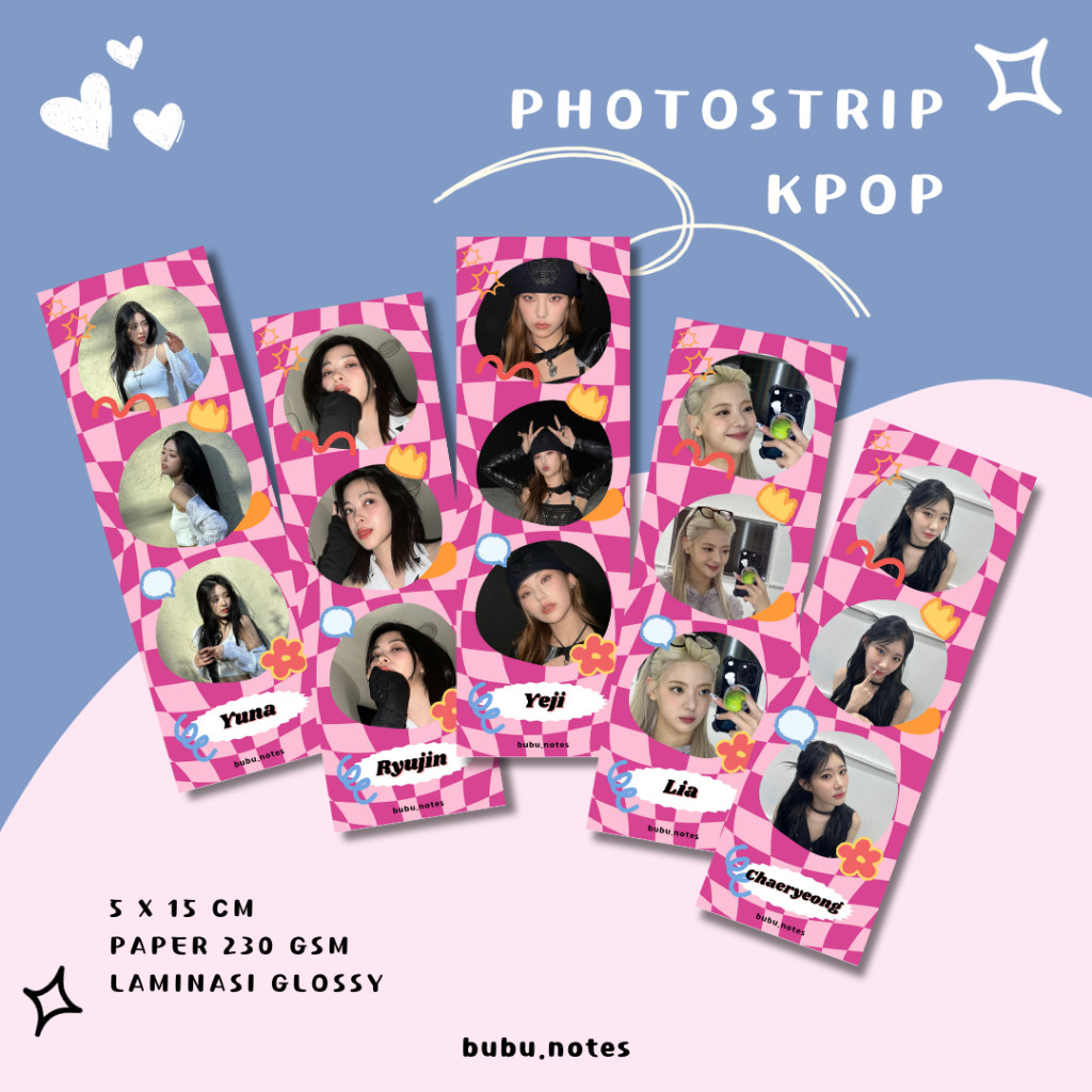 I-T-Z-Y Photostrip Kpop Photo Idol Merchandise Photobox Photobooth Fankit