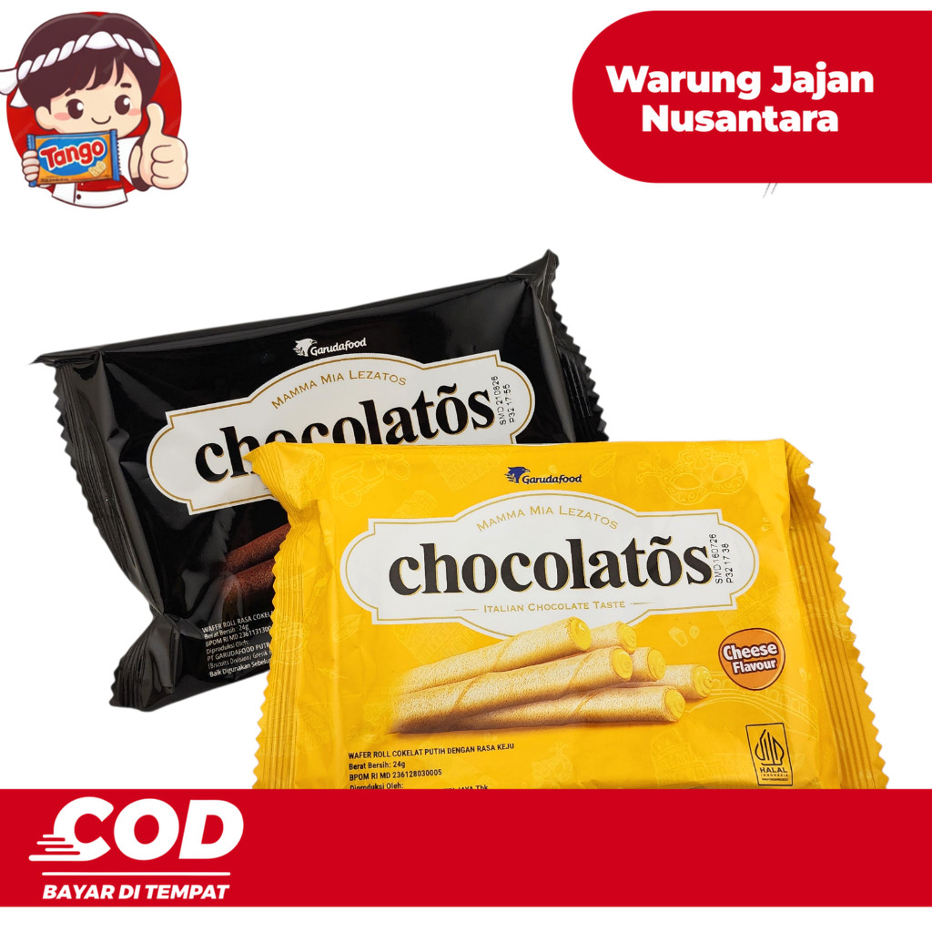 Chocolatos Mini Wafer Roll 27g - Cheese & Dark