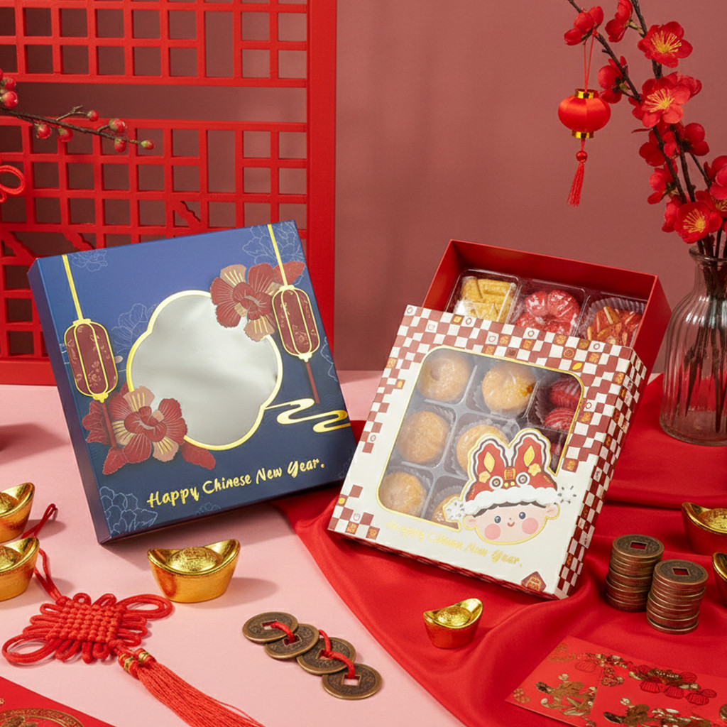 Box Hampers Imlek / Box Imlek / Hampers Imlek / Kotak Hampers Imlek / Box Kue CNY Imlek / SID15-18