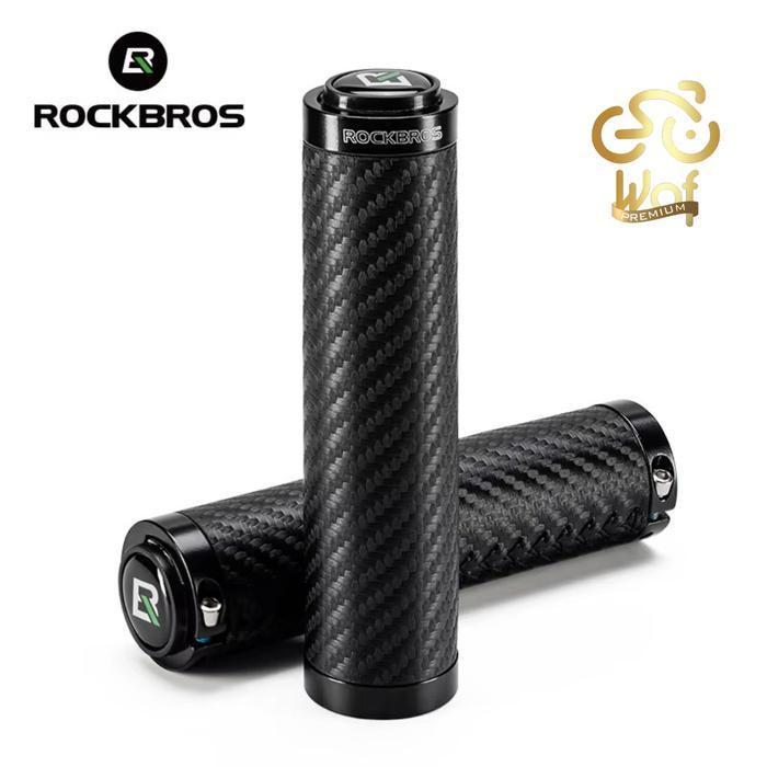 ROCKBROS LKTW01 Grip Pegangan Pelindung Plug Stang Sepeda Gunung Kulit PU Shockproof Anti-Slip Ergon
