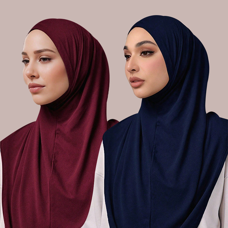Jilbab Wanita Topi Kerudung yang Nyaman Jilbab Turban Syal Panjang