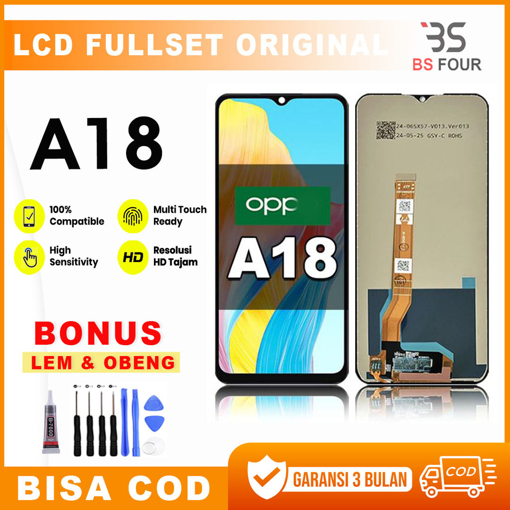 LCD FOR OPPO A18 Ori fullset asli touchscreen original