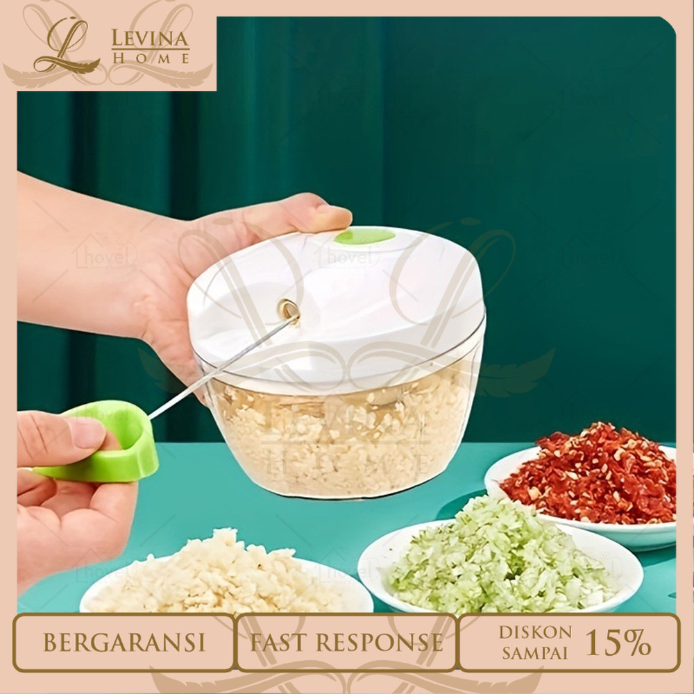 Speedy Mini Cooper Blender Manual Tarik Tangan Alat Pencacah Bumbu Dapur Serbaguna [Levina Home]