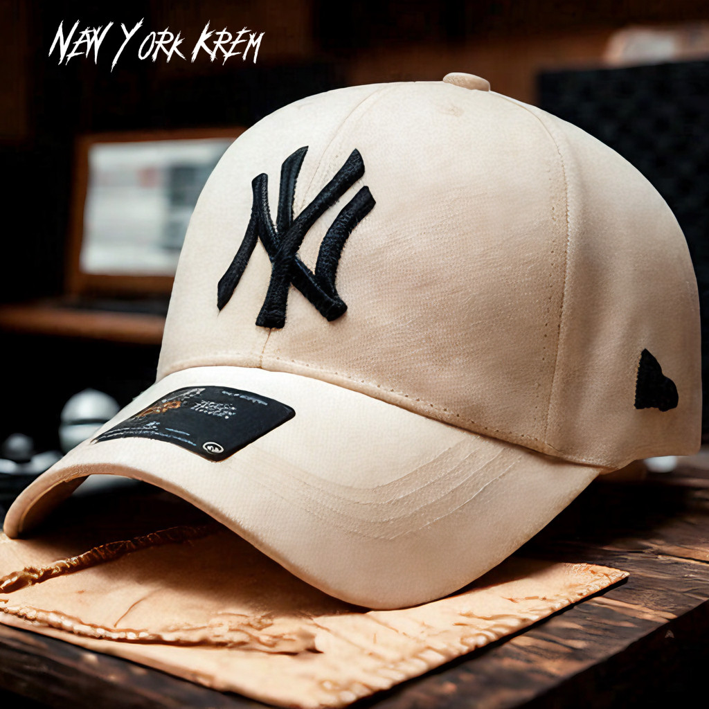 Topi Pria Wanita NY New York Cap Baseball Hat Bordir NY Terbaru 2025 Krem Hitam Putih Merah Pink