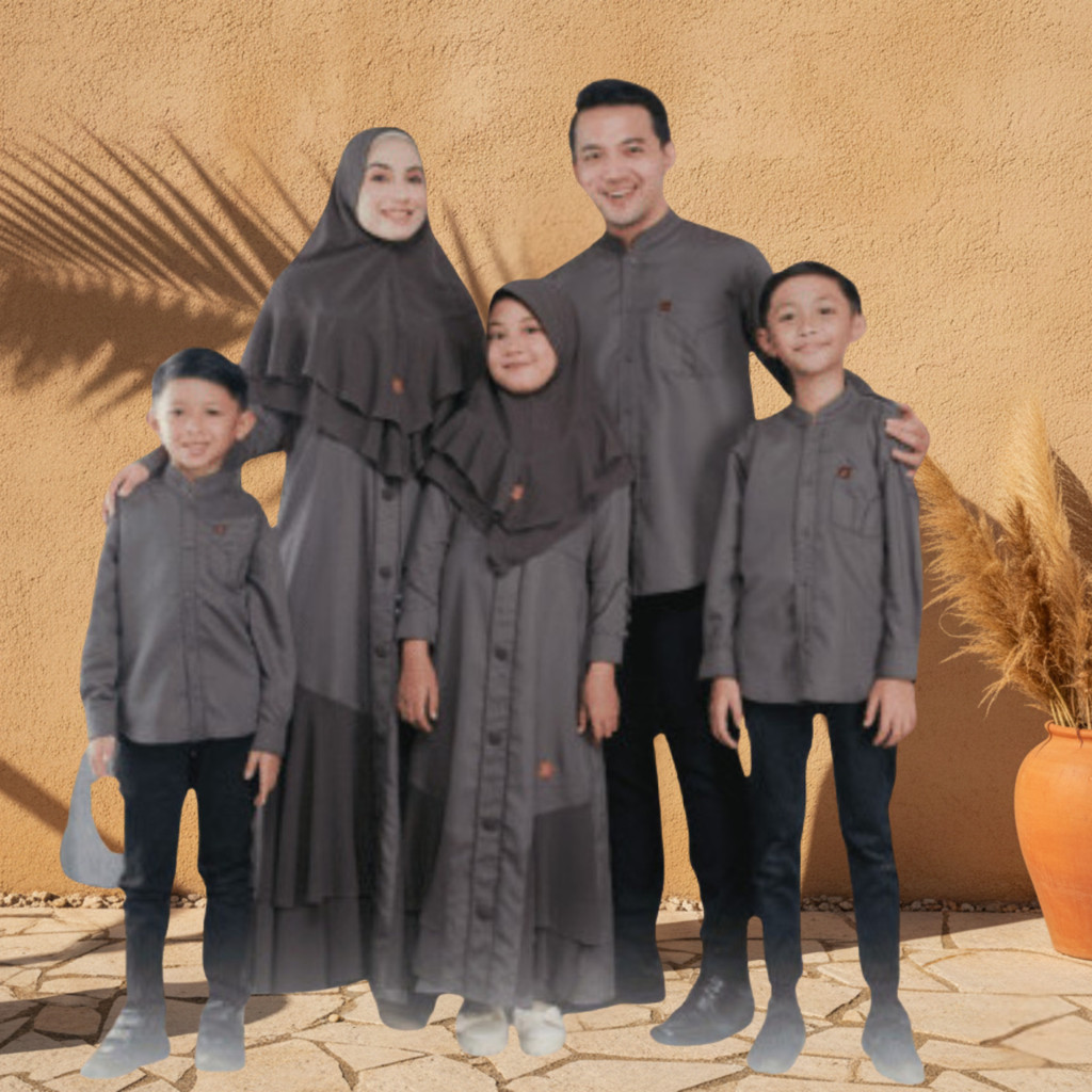 Arra Couple Keluarga Baju Lebaran Arafah Tan Sarimbit Family Muslim