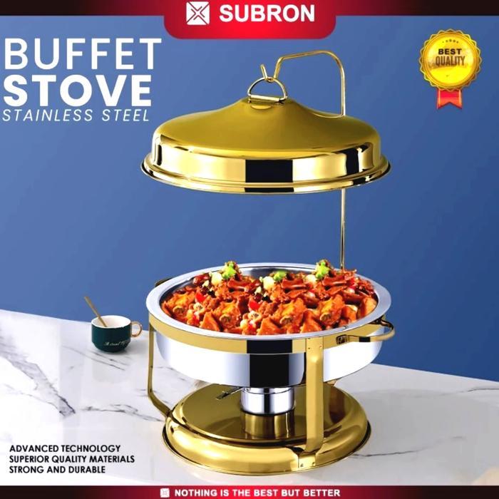 Food Warmer KENDURI GOLD SUBRON EMAS Pemanas Chafing Dish Rolltop