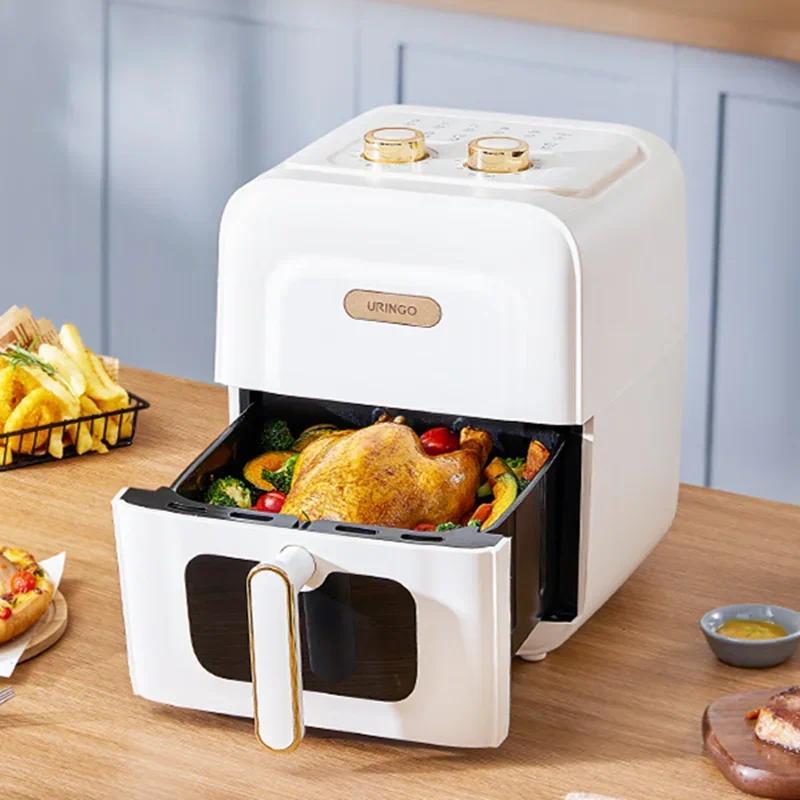 URINGO Air Frying Pan Household Visualization 6L Steam Nonstick Surface Easy Cleaning Far Infrared T