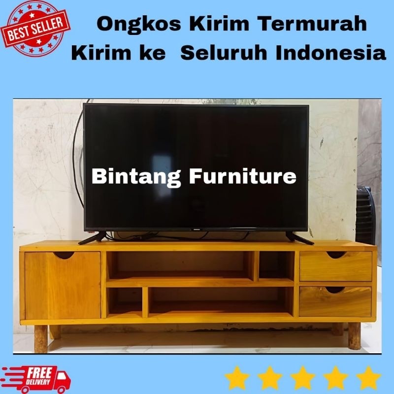 TERLARIS Lemari Tv Minimalis Modern Meja Tv Kayu Model Minimalis Murah