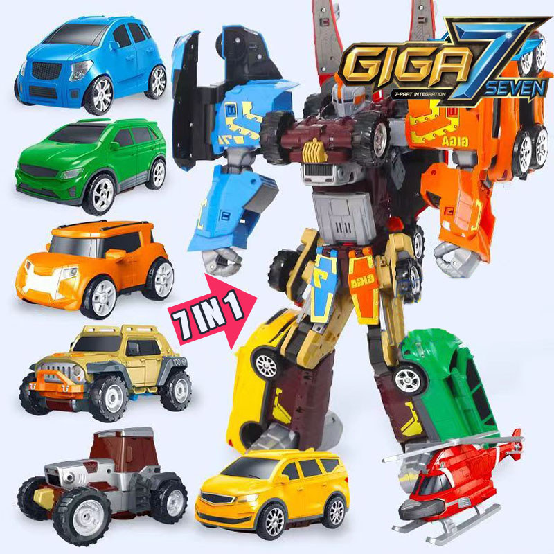 Tobot V MINI GIGA 7 Integration 7 in 1 Cars Combiner Robot Korean Toy Car Plane Action Figure ABS 44