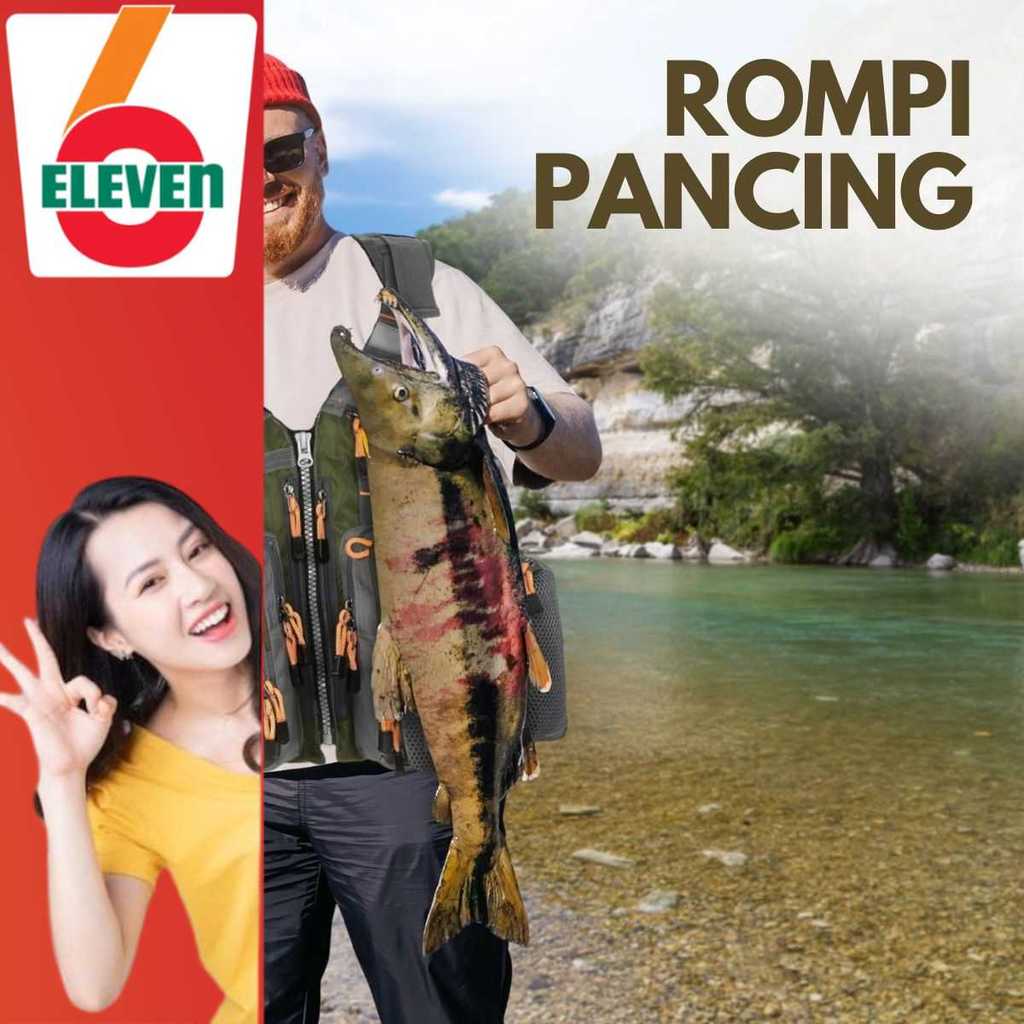 6ELEVEN - LIXADA Rompi Pancing Fishing Life Jacket Multi Slot - GDS09