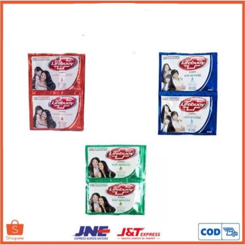 SHAMPOO 5ML LIFEBUOY ISI 12 SACHET 9 ML LIFEBOY BIRU, HIJAU, ORANGE MERAH