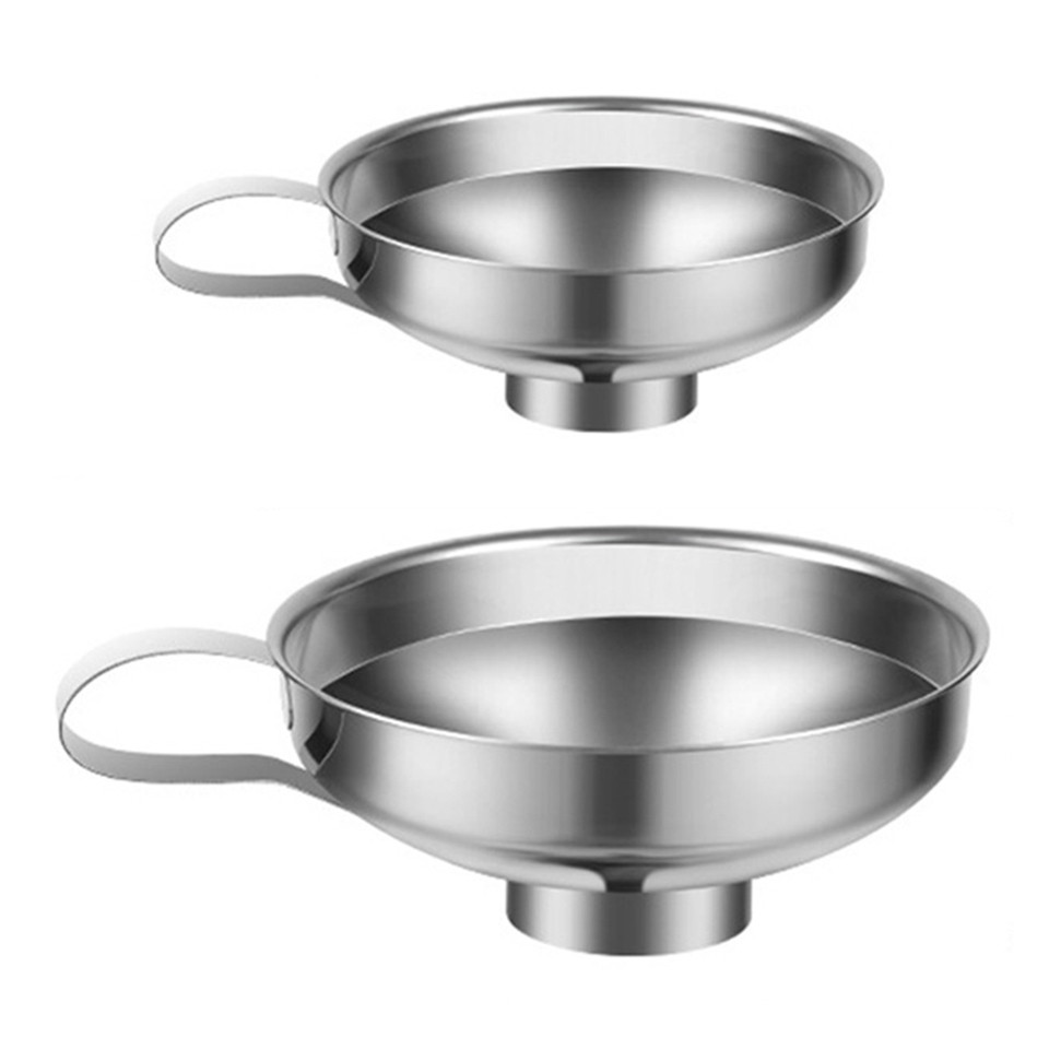 Stainless Steel Funnel Wide Mouth Funnel with Handle Canning Funnel Dishwasher Safe Kitchen Funnel K