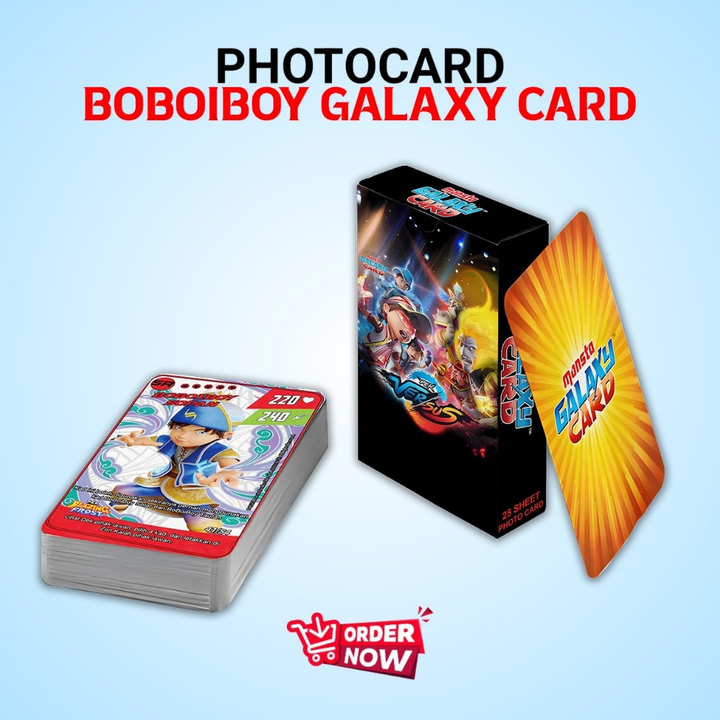 Card Set Boboiboy Galaxy Card Versi 2 Unofficial Premium 1 Pack Limited Edition