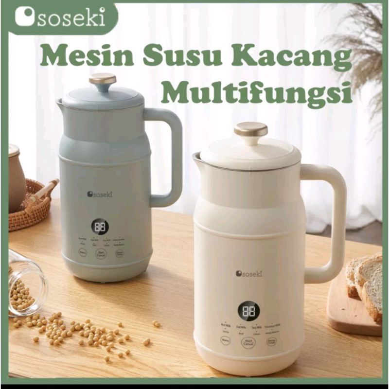 SOSEKI SOYMILK MAKER / mesin blender susu kacang multifungsi 600 ml dan 1000 ml / 8 menu soymilkMura