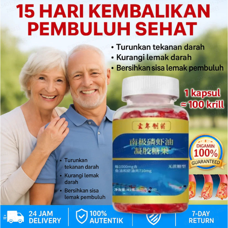 COD Beli 3 Gratis 3 0 sukrosa- Minyak Krill Antartika(60 Kapsul)/Minyak Krill Antartika Original/Ast