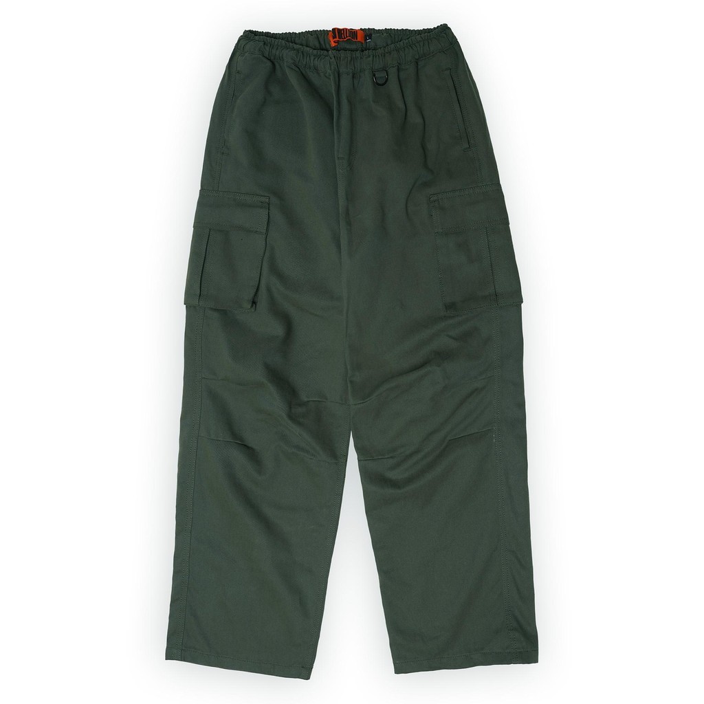 HELLION - Jesse Olive Green Relaxed Loose Fit Long Pants Cargo Celana Panjang Hijau Army