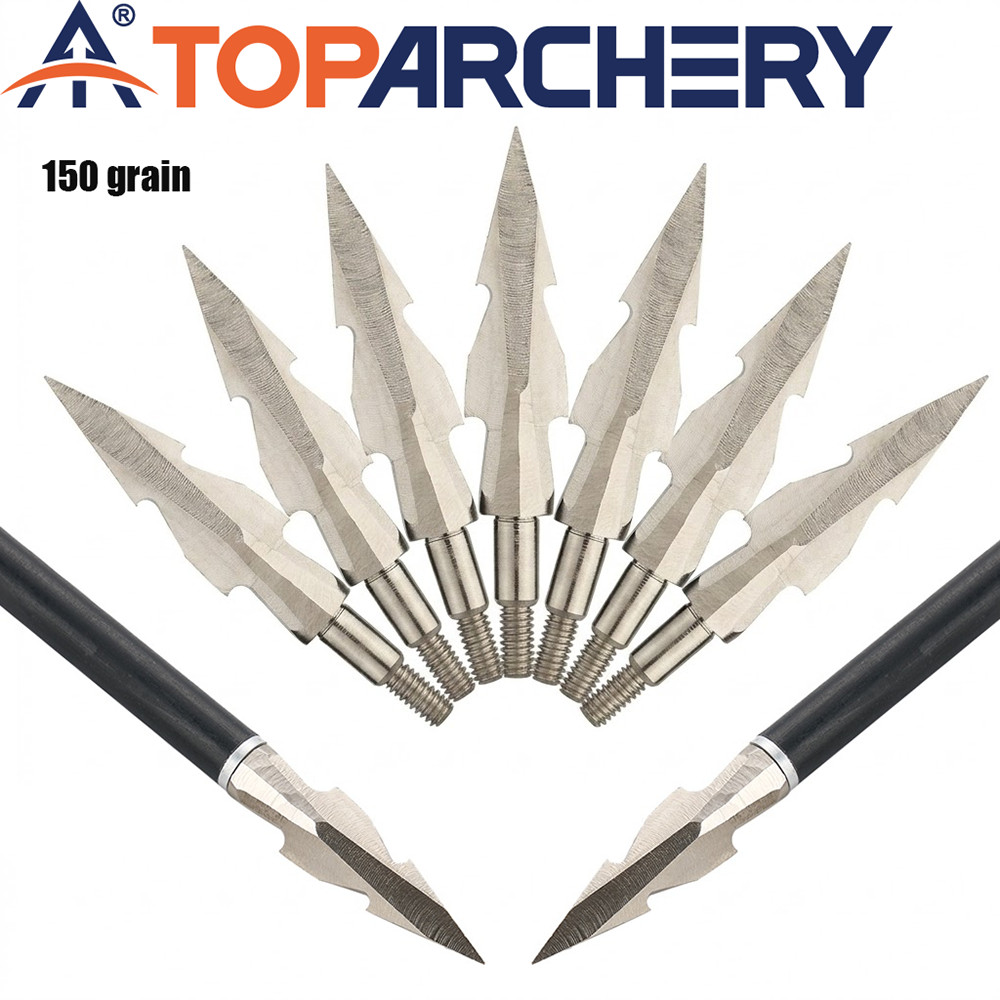 150 Grain Hunting Broadheads Archery Arrowheads Heavy Duty Sharp Tips for Crossbow Compound Bow Hunt