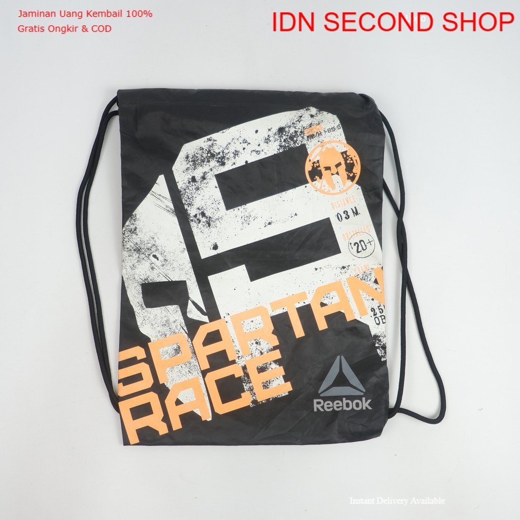 Reebok Spartan Race Drawstring Gym Bag Lightweight - Preloved