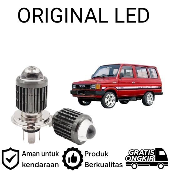 2pcs Lampu Utama LED H4 Laser Putih Mobil Toyota kijang Super AM