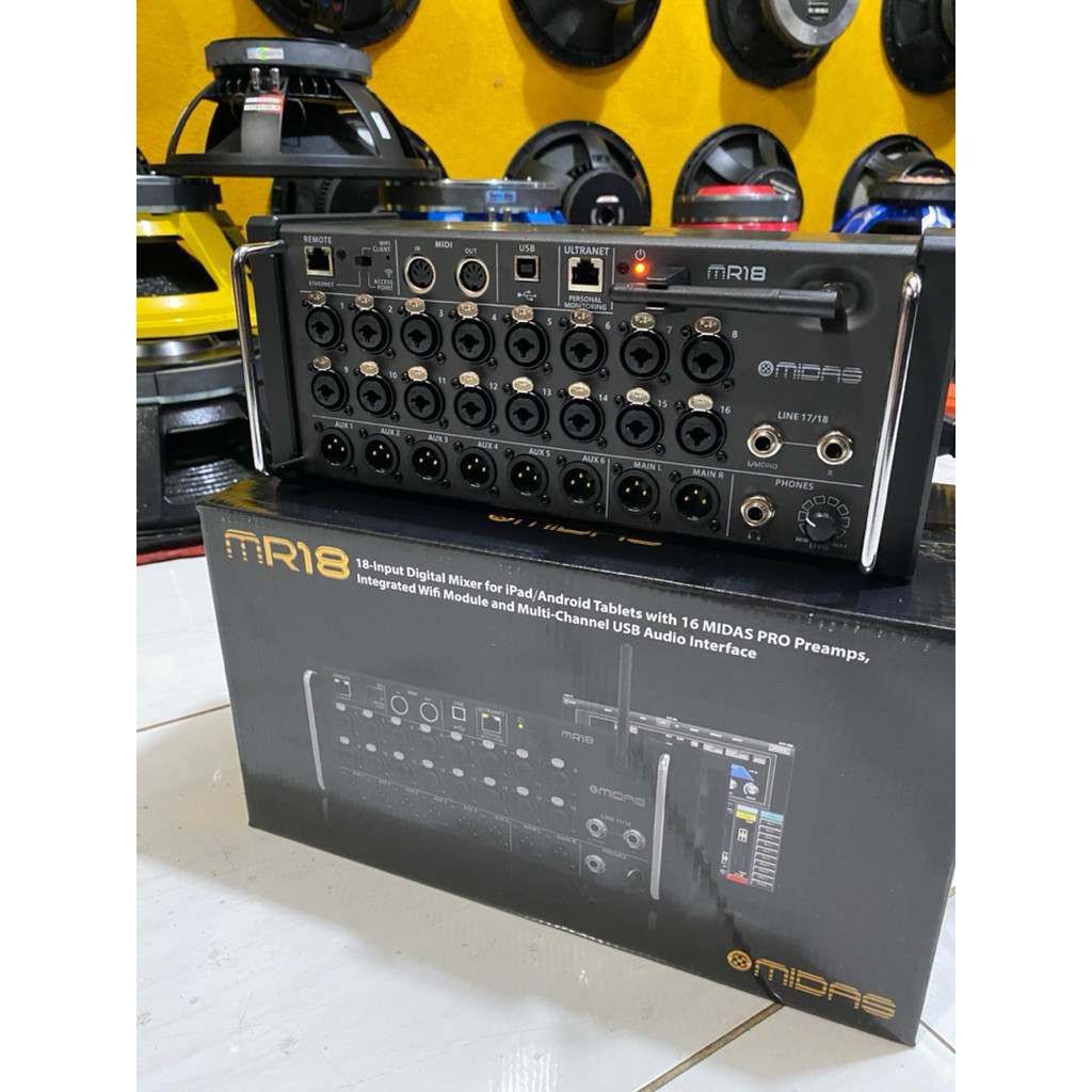 Midas MR18+ PC TOUCHSCREEN Rackmount Digital Mixer Original Bergaransi Free Kaos & Packing Kayu